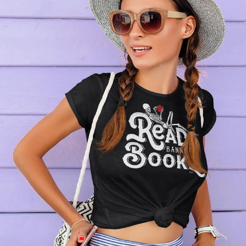 Elegant Series Read Banned Books Ladies Graphic T-Shirt
