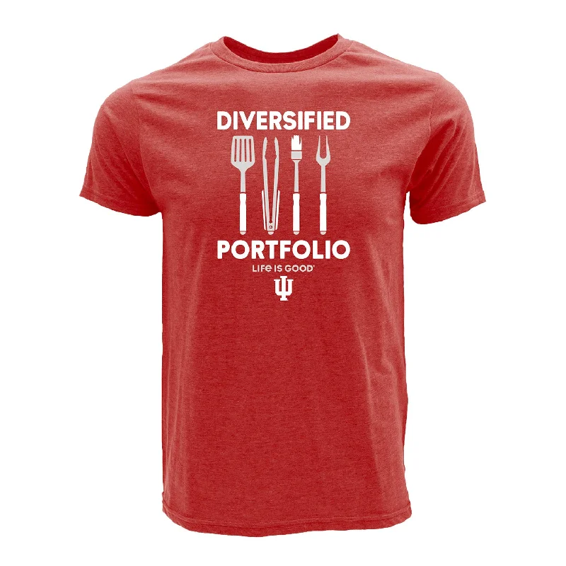 Classic Style Indiana Hoosiers Life is Good Diversified Portfolio T-Shirt