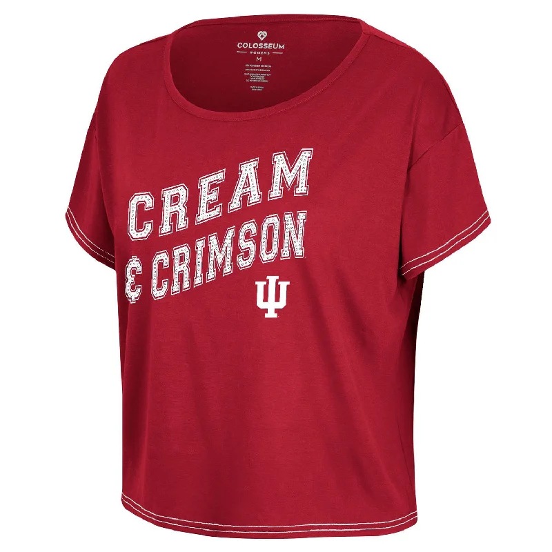 Personalized Wear Ladies Indiana Hoosiers Bling Frost Dolman T-Shirt