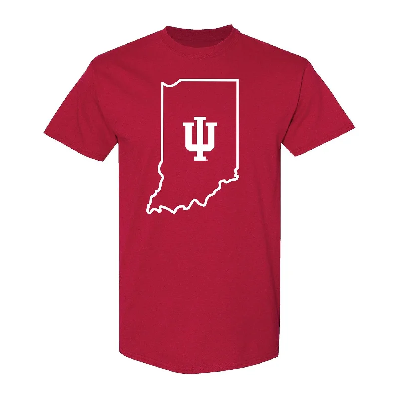 Light And Breathable Indiana Hoosiers State Trident Crimson T-Shirt
