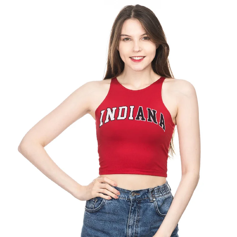 Slim Fit Ladies Indiana Hoosiers First Down Tank Top