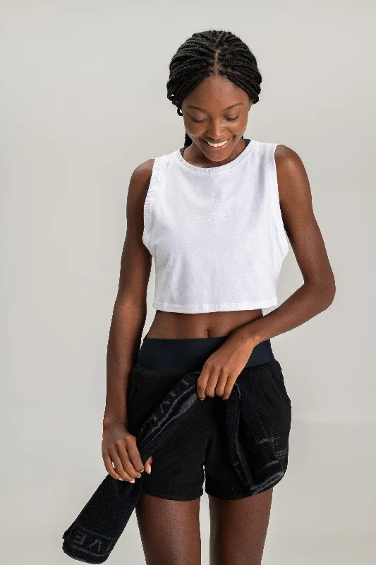 Slightly Flared Design Organic Cropped T-Shirt