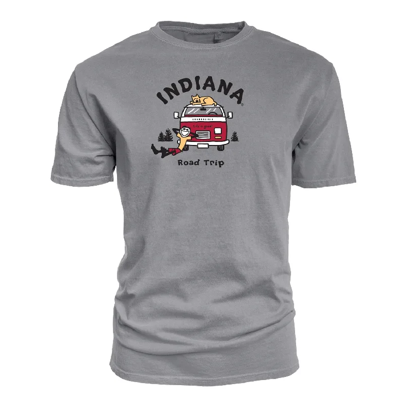 Fashionable In The Times Indiana Hoosiers Life is Good Road Trip T-Shirt