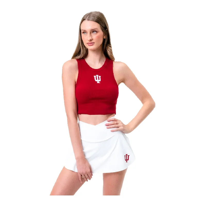 Unique Design Ladies Indiana Hoosiers Ribbed Tailgate Crimson Tank