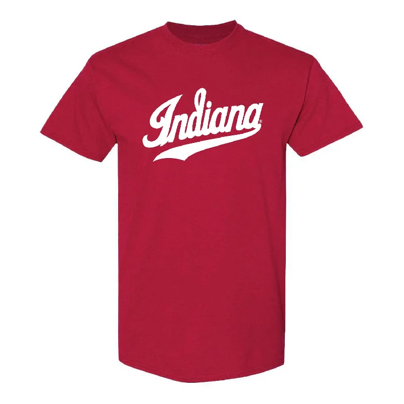 Elegant Tailoring Indiana Hoosiers Script Crimson T-Shirt