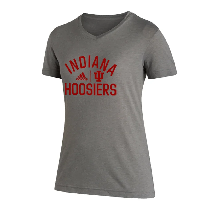 New Products Ladies Indiana Hoosiers Adidas Blend Arched T-Shirt