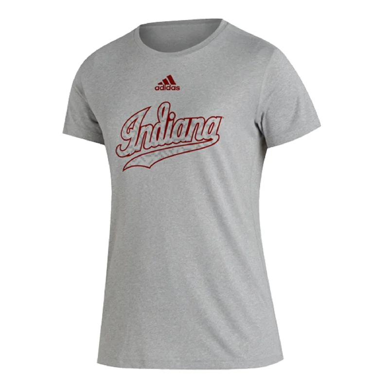Fashionable And Fashionable Ladies Indiana Hoosiers Adidas Creator Tail Script T-Shirt