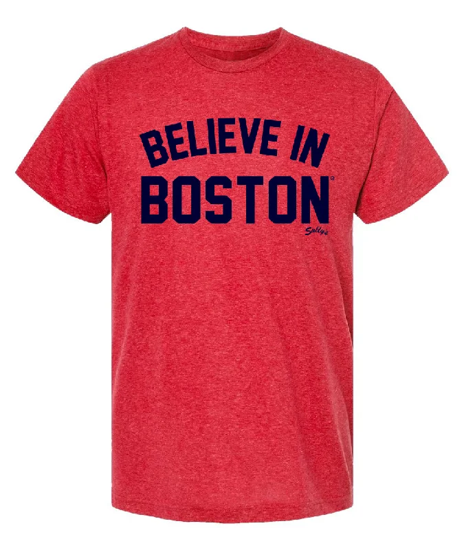 Energy Plan Believe in Boston - Heather Red - T-Shirt