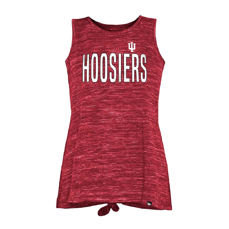 Stretch Design Ladies Indiana Hoosiers Back Knot Tank Top