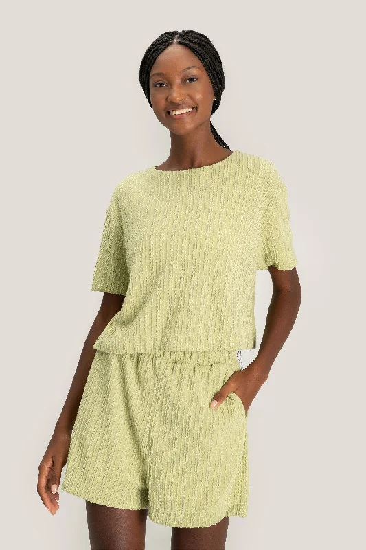 Comfortable Fashion Floaty Cropped T-Shirt