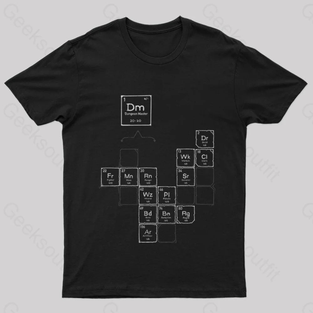 Modern Chic Chemistry of Roleplay DnD Science of D20 Nerd T-Shirt