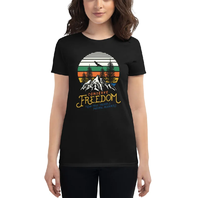 Street Charm Conserve Freedom Ladies Graphic Tee