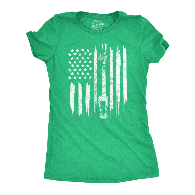 Relaxed Wear Craft Beer American Flag Women's T Shirt