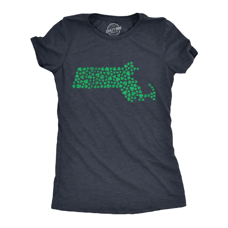 Elegant And Simple Massachusetts State Clovers Women's T Shirt