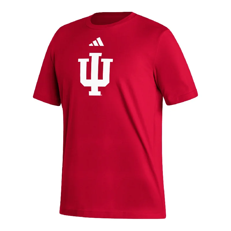 Comfortable Series Indiana Hoosiers Adidas Fresh Logo Crimson T-Shirt