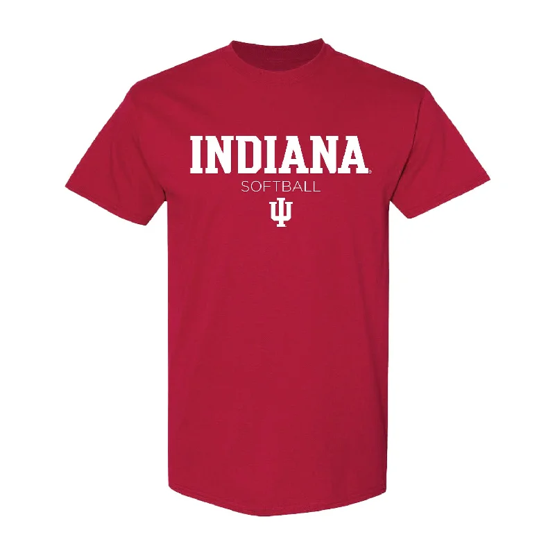 Age-reducing Style Indiana Hoosiers Softball Crimson T-Shirt