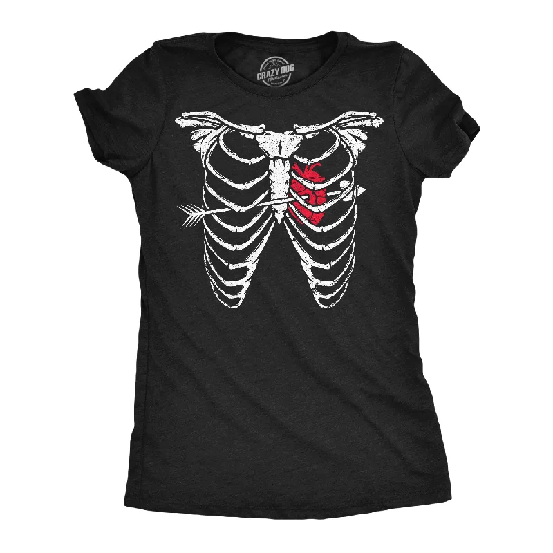 Comfortable Sweaters Ribcage Arrow Heart Women's T Shirt