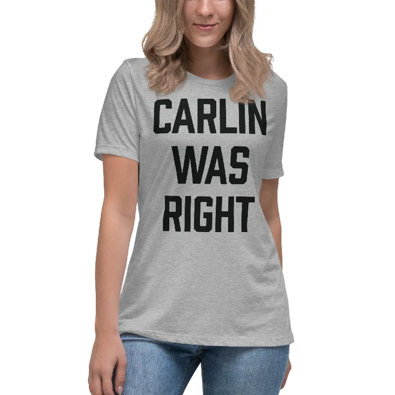 Warm Winter Series Carlin Was Right Ladies Athletic Grey Tee