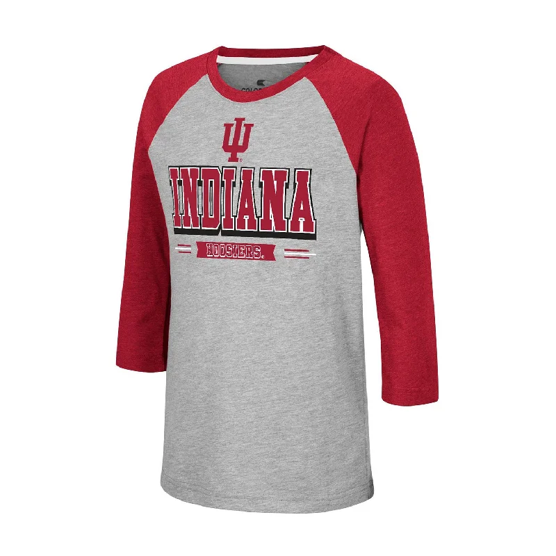 Spiritual Vitality Youth Indiana Hoosiers 3/4 Sleeve Raglan T-Shirt