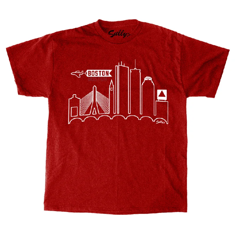 Casual Chic Wear Boston Skyline T-Shirt