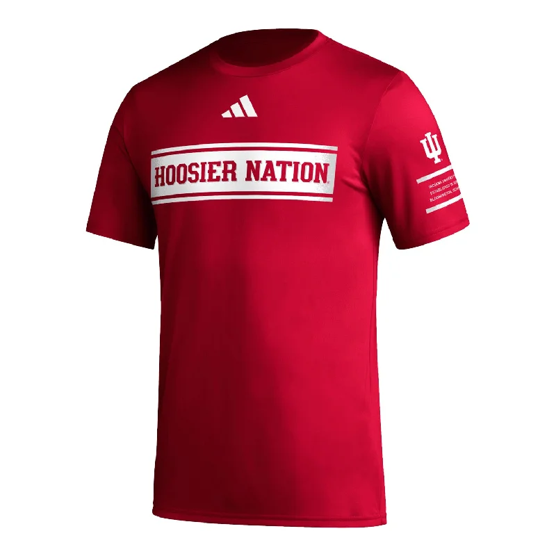 Autumn Selection Indiana Hoosiers Adidas Pre-Game Hoosier Nation Crimson T-Shirt