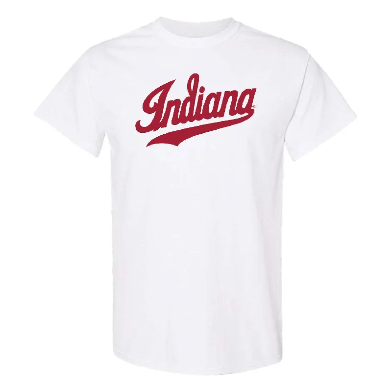 Warm And Comfortable Indiana Hoosiers Script White T-Shirt