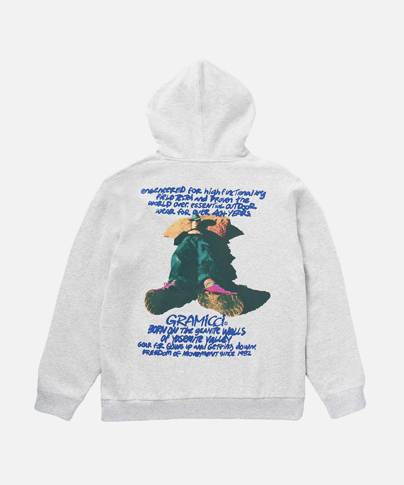 Simple Design Napping Climber Hooded Sweatshirt