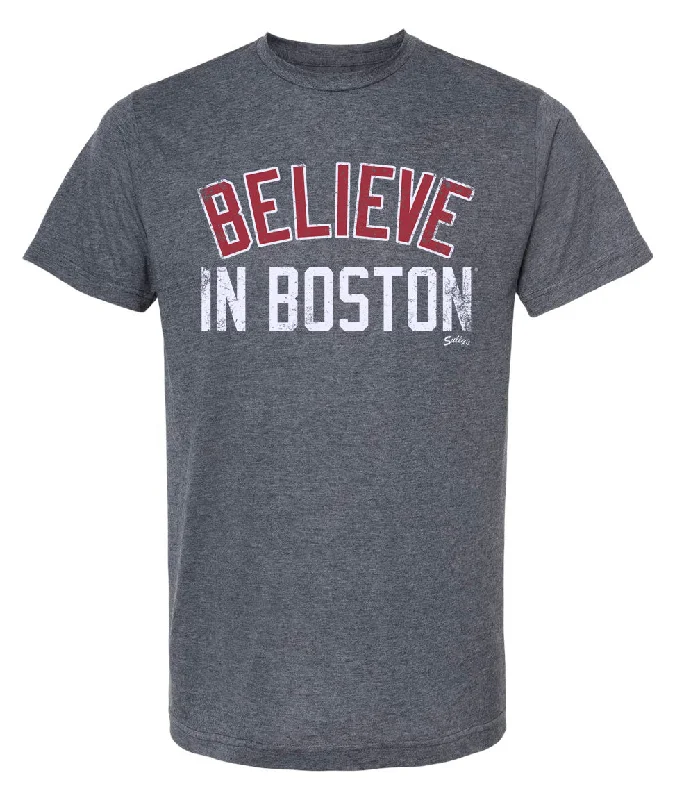 All-Day Comfort Believe in Boston - Heather Navy - T-Shirt